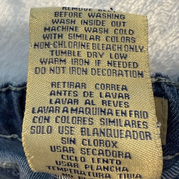 Squeeze Embroidered Distressed Blue Jeans for Little Girls
size 6X - Picture 7 of 7